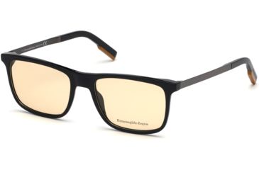 Image of Ermenegildo Zegna EZ5142 Eyeglass Frames - Shiny Black Frame Color, Shiny Black Lens Color