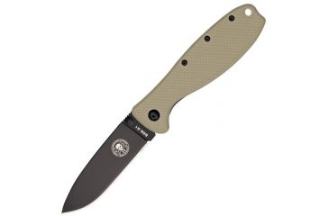 Image of ESEE BRK Zancudo Framelock Folding Knife,3in,AUS-8A stainless blade,Desert Tan/Black Glass Filled Nylon Front Handle BRKR1DTB