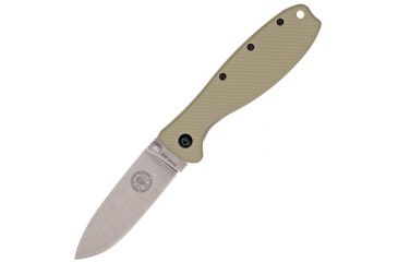 Image of ESEE BRK Zancudo Framelock Folding Knife,3in,AUS-8A stainless blade,Desert Tan/Stonewash Glass Filled Nylon Front Handle BRKR1DT