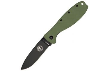 Image of ESEE BRK Zancudo Framelock Folding Knife,3in,AUS-8A stainless blade,Od Green Glass/Black Filled Nylon Front Handle BRKR1ODB