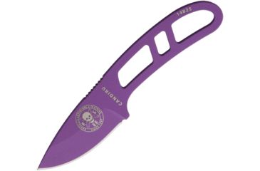 Image of Esee Candiru Neck Knife Purple Fixed Blade Knife, 2in, 1095 Carbon Steel, Standard Edge, Purple, Handle ESCANPURPB