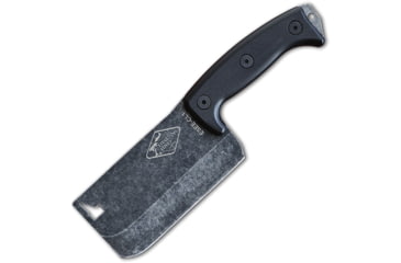 Image of Esee Cleaver Black G10, 5.5 black stonewash finish 1095HC steel blade, Black textured G10 handle, ESEE-CL1