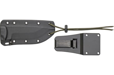 Image of Esee Model 5 Fixed Knife, Sheath, 5.25in, Black Carbon/Powder Coat Stainless, Orange G10 Handle ES5POR