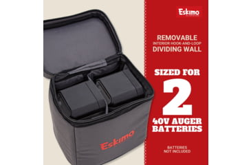 Image of Eskimo Battery Bag, Interior Pockets, 2 Batteries, Gray, 46080