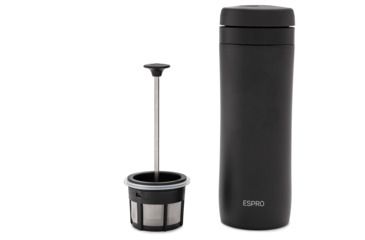 Image of ESPRO 12 oz Travel Coffee Press, Meteorite Black, 12 oz, 5012C-15BK