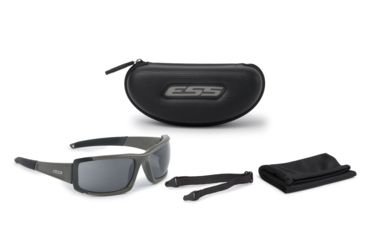 Image of ESS CDI Max Ballistic Sunglasses, Matte Olive Frame, Smoke Gray Lens, Medium / Large Fit, EE9003-03