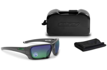 Image of ESS Craftsman Rollbar Sunglasses, Carbon Gray Frame, Mirrored Brass Lens, Medium/Large, EE9018-19