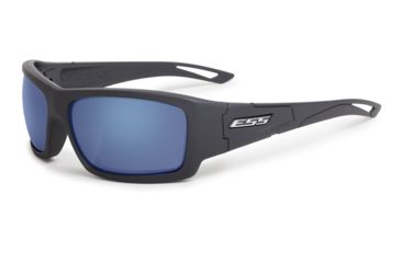Image of ESS Credence Ballistic Sunglasses, Matte Dark Gray Frame, Mirrored Blue Lens, Large Fit, EE9015-15