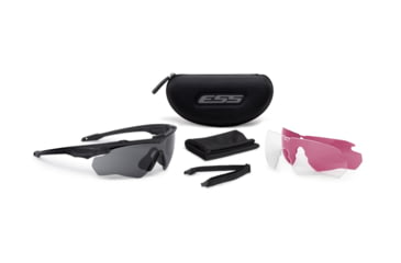 Image of ESS Crossblade Standard LPL-5 Kit, Black Frame, Clear/Smoke Gray/Lazer Lens, EE9032-21