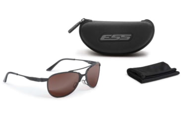 Image of ESS inVINCEible Aviator Sunglasses, Black/Mirrored Whiskey, Medium, EE4062-03