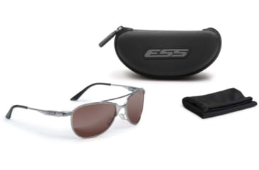 Image of ESS inVINCEible Aviator Sunglasses, Gunmetal/Mirrored Whiskey, Medium, EE4062-06