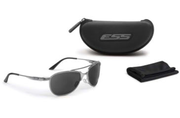 Image of ESS inVINCEible Aviator Sunglasses, Gunmetal/Smoke Gray, Medium, EE4062-04