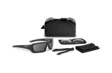ESS Sunglasses Rollbar - Black Frame, Silver Logo, Interchangeable Lenses Kit (EE9018-03)