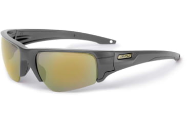 Image of ESS Waterman Crowbar Sunglasses, Carbon Gray Frame, Polarized Mirrored Green Lens, Medium/Small, EE9019-21