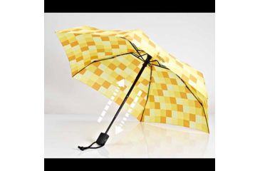Image of EuroSCHIRM Dainty Automatic Umbrella, Yellow Squares, Yellow, 2 Year MFG Warranty, ESC-06816