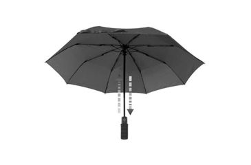 Image of EuroSCHIRM Light Trek Automatic Flashlite Umbrella, Black, Black, 2 Year MFG Warranty, ESC-04706