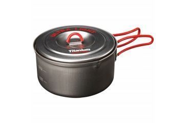 Image of Evernew Titanium Ultralight Pot - Red)-1.3L