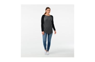 Image of Smartwool Everyday Exploration Long Sleeve Tee-Women's, Charcoal, Small, SW016213003-S