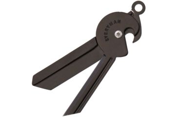 Image of Everyman Porter Key Knife Folding Knife,1.25in,3Cr13 Stainless Steel,Standard Edge,Black Handle EMPKK