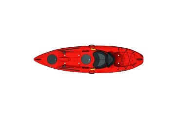 Image of Evoke Paddle Sports Vue 100 Sit On Kayak-Red Hot