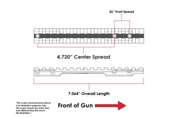Image of Evolution Gun Works Browning BBR Long Action Picatinny Rail Scope Mount 0 MOA, 7.064 in, Aluminum, Matte Black, 43800