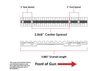 Image of Evolution Gun Works Browning T-Bolt Picatinny Rail Scope Mount 0 MOA, 5.882 in, Aluminum, Matte Black, 43330