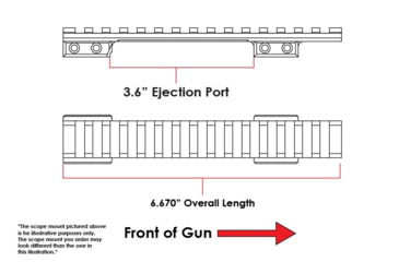Image of Evolution Gun Works HD Picatinny Scope Mount, CZ 550/Mossberg Model 590, Magnum Action, 20 MOA, Matte Black Hardcoat, 80922
