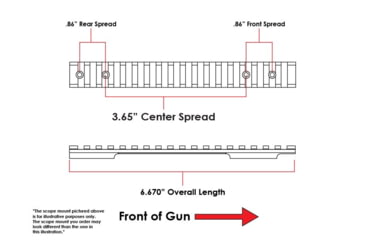 Image of Evolution Gun Works HD Picatinny Scope Mount, Montana Rifle 1999, Short Action, 0 MOA, 6.670in, Aluminum, Matte Black, 81100
