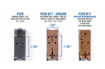 Image of Evolution Gun Works Sig Sauer M17/M18 Optics Ready Adapter Plate, Black, 49201