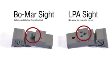 Image of Evolution Gun Works Silverline Adj Rear Sight, LPA TRT Para Springfield, Black, 15110