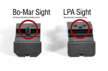 Image of Evolution Gun Works Silverline Adj Rear Sight, LPA TRT Para Springfield, Black, 15110