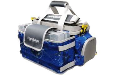 Image of Evolution Outdoor 5007 Pro-Angler Zerust Tackle Bag, Includes 3 Trays, Kinetic Blue, FL30001