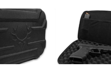 Image of Evolution Outdoor Compression Molded Double Pistol Case, Black, 16in x 12in x 3.5in, 44201-EV