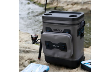 Image of Evolution Outdoor Design EVO Leak Proof Rolling Cooler, Gray/Black, 25qt, 25001-EV