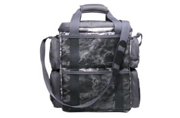 Image of Evolution Outdoor Large Mouth Double Decker Tackle Backpack, Mossy Oak Elements / Grey / White / Green, 14in x 12in x 14.75in, 31021-EV