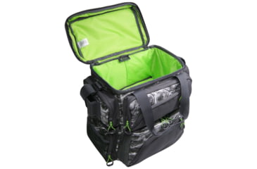 Image of Evolution Outdoor Large Mouth Double Decker Tackle Backpack, Mossy Oak Elements / Grey / White / Green, 14in x 12in x 14.75in, 31021-EV