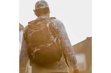 Image of Evolution Outdoor Large Mouth Double Decker Tackle Backpack, Mossy Oak Elements / Grey / White / Green, 18in x 16in x 7.5in, 34002-EV