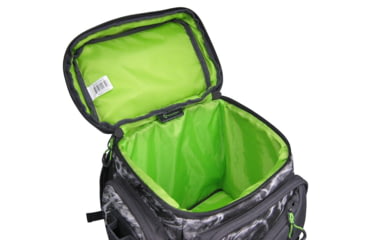 Image of Evolution Outdoor Large Mouth Double Decker Tackle Backpack, Mossy Oak Elements / Grey / White / Green, 18in x 16in x 7.5in, 34002-EV