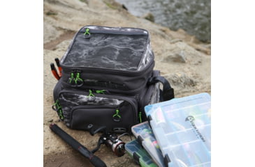 Image of Evolution Outdoor Large Mouth Pro Performance Tackle Bag, Mossy Oak Elements / Grey / White / Green, 13.5in x 16in x 11.50in, 31020-EV