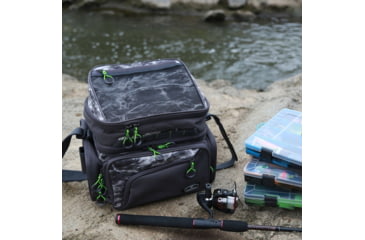 Image of Evolution Outdoor Large Mouth Pro Performance Tackle Bag, Mossy Oak Elements / Grey / White / Green, 13.5in x 16in x 11.50in, 31020-EV