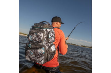 Image of Evolution Outdoor Largemouth 3600 Tackle Backpack, Includes 3 Trays, Quartz Blue, 34010-EV