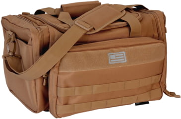 Image of Evolution Outdoor Range Bag, Polyester, MOLLE Webbing, Hook and Loop Panel, Large Main Compartment with Multiple Exterior Zipper Compartments, Coyote