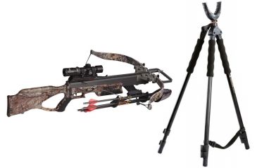 Image of Excalibur Crossbow Matrix 355 Crossbow, w/Tact-Zone Scope RT Xtra, 3500 W/ Vanguard Quest Tripod