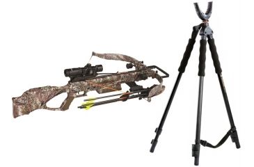 Image of Excalibur Crossbow Matrix 380 Crossbow, w/Tact-Zone Scope Blackout, 3900 W/ Vanguard Quest Tripod