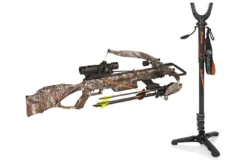 Image of Excalibur Crossbow Matrix 380 Crossbow, w/Tact-Zone Scope RT Max-1, 3860 W/ Vanguard Veo Shooting Stick