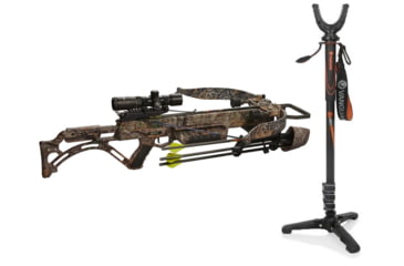Image of Excalibur Crossbow Matrix Bulldog 400, Crossbow RT Xtra TactZone Pkg, 4400 W/ Vanguard Veo Shooting Stick