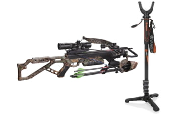Image of Excalibur Crossbow Micro 355 Crossbow, Realtree Xtra TactZone Package, 3355 W/ Vanguard Veo Shooting Stick