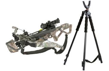 Image of Excalibur Crossbow Micro Elite 335, Crossbow RT Xtra TactZone Pkg., E95837 W/ Vanguard Quest Tripod