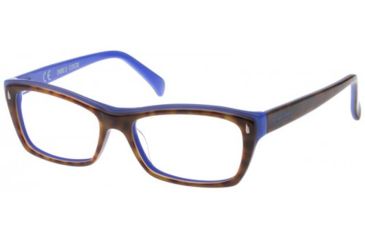 Image of Exces 3102 Eyeglasses - Demi Amber-Blue Frame w/ Clear Lenses,Size 53-16-135 3102-142