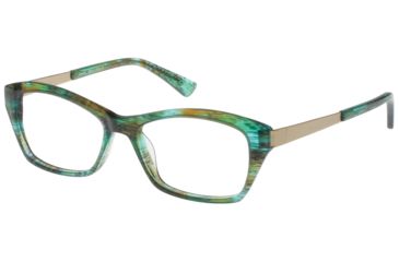Image of Exces 3129 Progressive Prescription Eyeglasses, Green/Gold Frame, EX3129831PR